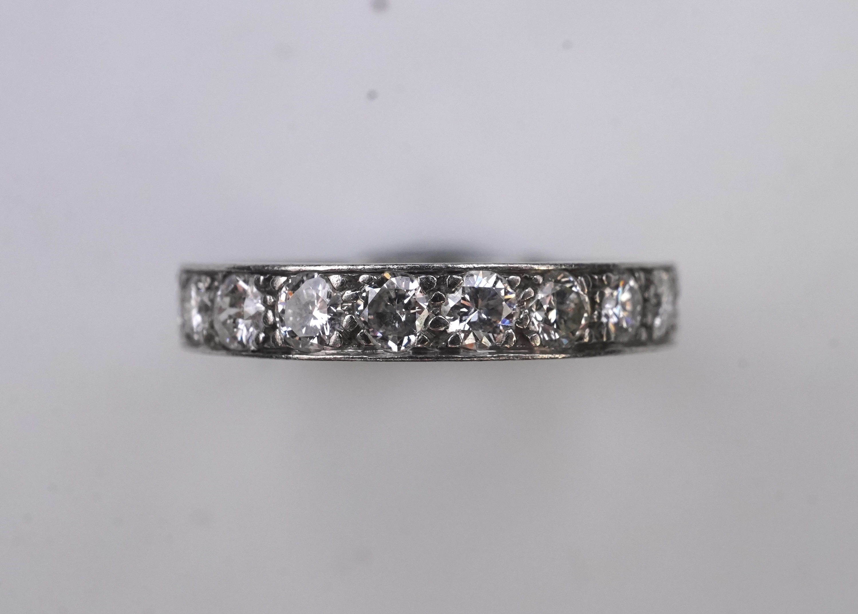 A diamond eternity ring